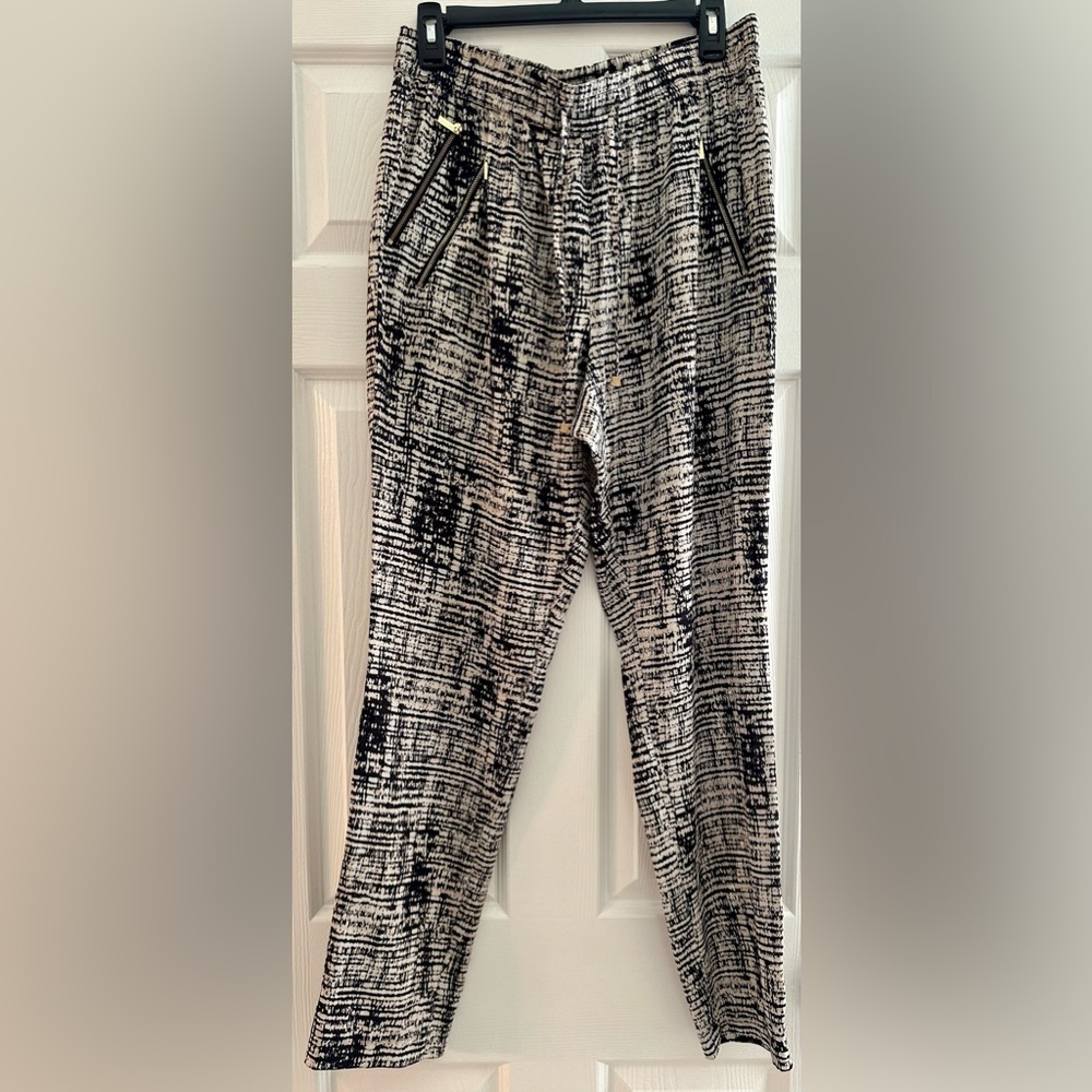 Calvin Klein Black and Tan Pants